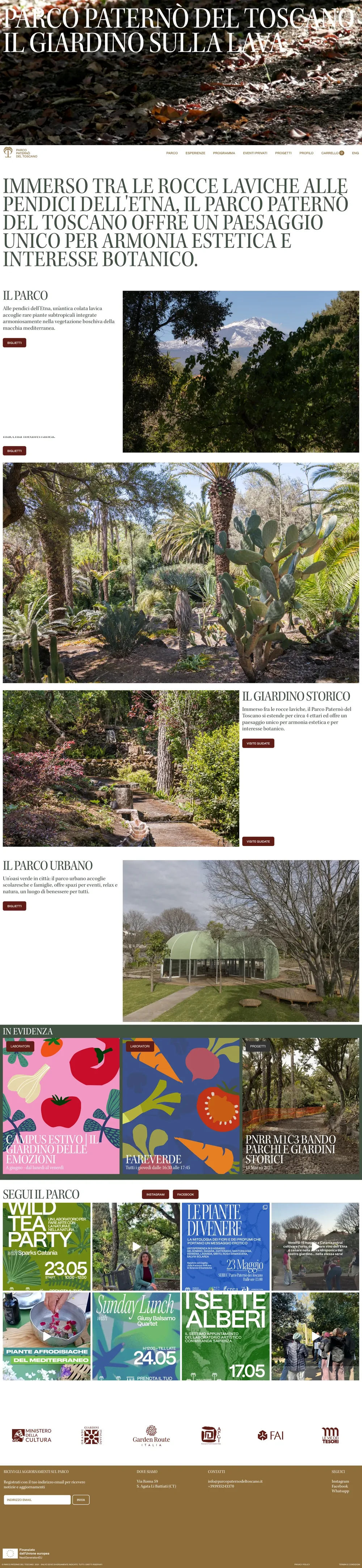 Parco Paternò del Toscano · sito culturale e territoriale
